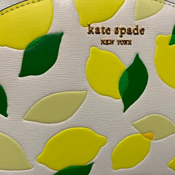 ♠️♠️♠️ Kate Spade Morgan Lemon Toss Embossed Double-zip Dome Crossbody ♠️♠️♠️ - Picture 15 of 15